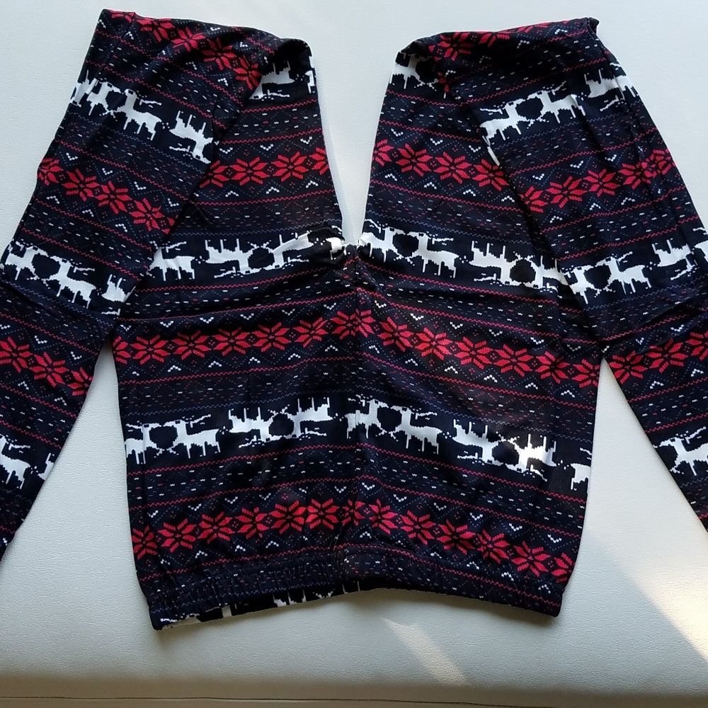 New Black Reindeer Leggings, Christmas leggings - Picture 2 of 4